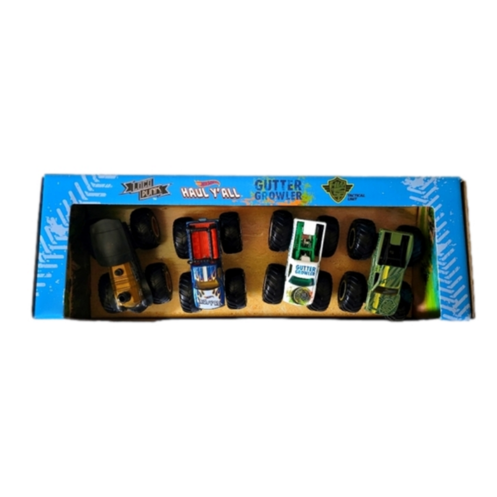 HOT WHEELS Monster Trucks Smash Street Diecast Car 4-Pack - Picture 2 of 2